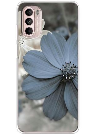 Чехол силиконовый с картинкой на motorola g52 (цветок гербера)