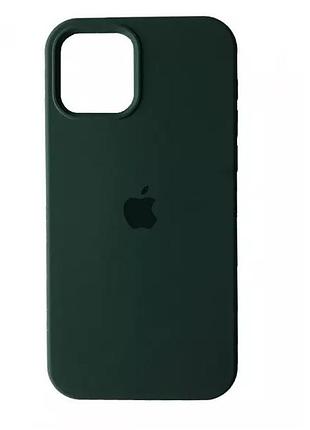 Чохол fiji silicone case для apple iphone 14 pro max бампер накладка soft touch з мікрофіброю army green
