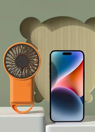 Вентилятор акумуляторний з карабіном usb fan y17orange