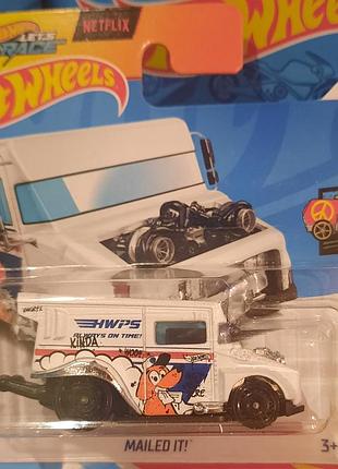 Hot wheels 2024 art cars mailed it 10/10 164/250 htd91 поштовий фургон машинки базові колекційні хот вілс