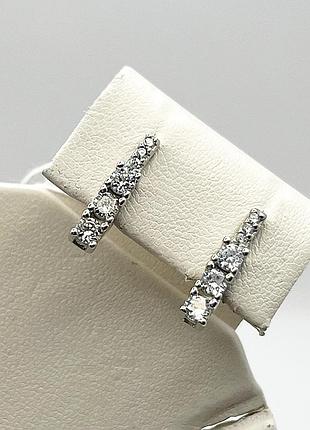 Сережки серебряные с кубическим цирконием 3,21 г