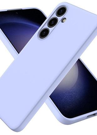 Чехол fiji full soft premium для samsung galaxy s24 (s921) противоударный бампер с микрофиброй violet