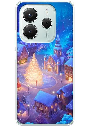 Чехол силиконовый с картинкой на xiaomi redmi note 14 5g (новогодний)