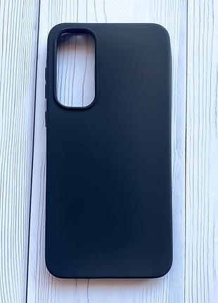 Силиконовый матовый чехол на samsung galaxy a35 (a356) черный