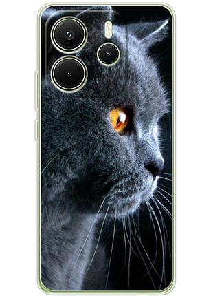 Чехол силиконовый с картинкой на xiaomi redmi note 14 4g (британский кот)