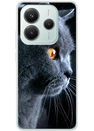 Чехол силиконовый с картинкой на xiaomi redmi note 14 5g (британский кот)