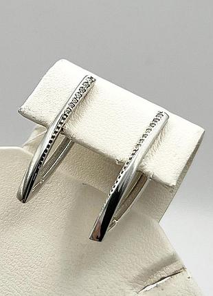 Сережки серебряные с кубическим цирконием 3,5 г