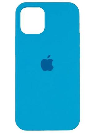 Чехол fiji silicone case для apple iphone 15 бампер накладка soft touch с микрофиброй denim blue