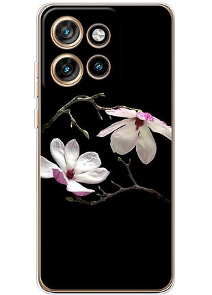 Чехол силиконовый с картинкой на motorola edge 50 neo (цветок, монголия)