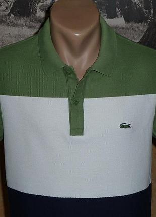 Оригинальная винтажная футболка-поло "lacoste" р-m 5