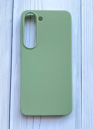 Силиконовый матовый чехол на samsung galaxy s23 оливковый