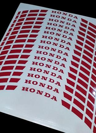 Красная honda наклейки на обода диски полосы мотоцикл бак пластик honda на хонда стандарт