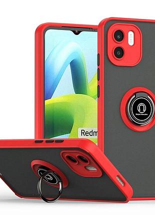 Чехол fiji colorframe для xiaomi redmi a1 матовый бампер с кольцом подставкой red