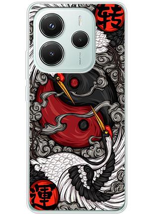 Чехол силиконовый с картинкой на xiaomi redmi note 14 5g (знак инь янь)