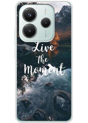 Чехол силиконовый с картинкой на xiaomi redmi note 14 5g (природа, озеро в горах)
