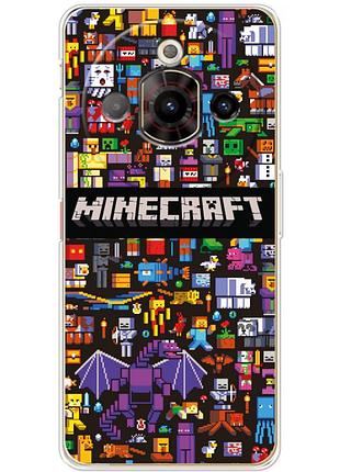 Чехол силиконовый с картинкой на zte nubia focus pro (майнкрафт, minecraft)