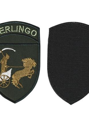 Шеврон всу, военный / армейский,210 отдельный специальный батальон berlingo, на оливке, 11 см * 7 см