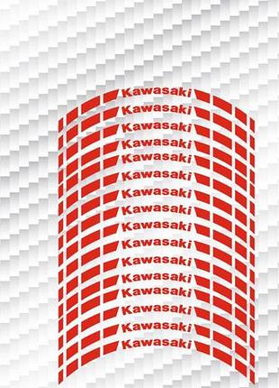 Красная kawasaki наклейки на обода мотоцикл скутера кавасаки kawasaki полосы