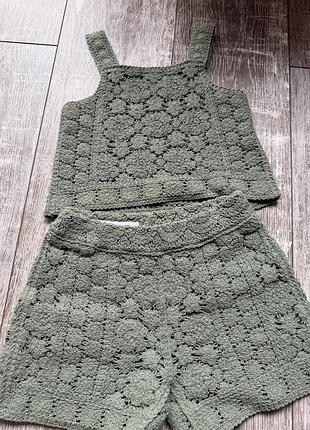 Вʼязаний костюм zara