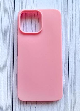 Силиконовый матовый чехол на iphone 16 pro max розовый