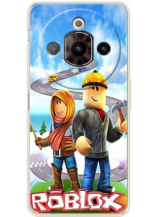 Чехол силиконовый с картинкой на zte nubia focus pro (роблокс, roblox)