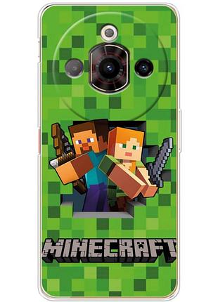 Чехол силиконовый с картинкой на zte nubia focus pro (майнкрафт, minecraft)