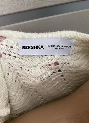 Кардиган из трикотажа в цвете пунш с квадратным вырезом, длинными рукавами и разрезом спереди от bershka 4