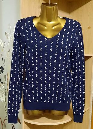 Пуловер laura torelli collection свитер р. xs можно на s m l y морском стиле якорь якорь