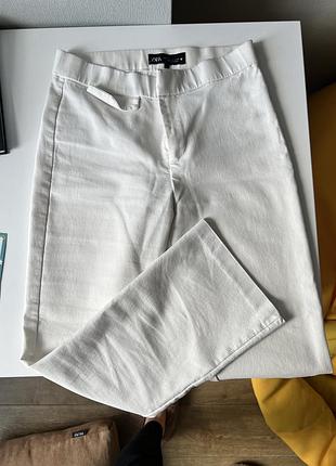 Штани білі укорочені zara s