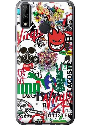 Чехол на huawei p smart 2020 many different logos "4022u-2060-10746"