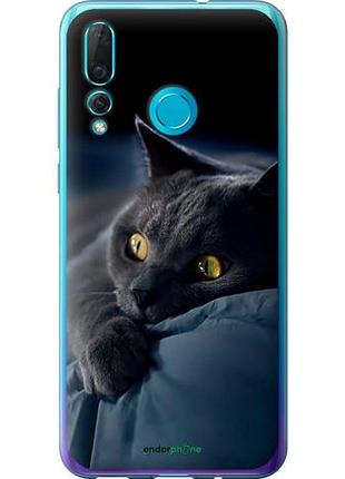 Чохол на huawei nova 4 димчастий кіт "825u-1632-10746"