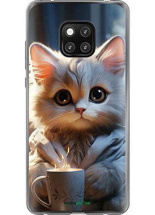 Чехол на huawei mate 20 pro white cat "5646u-1567-10746"