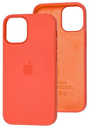 Чохол fiji silicone case для apple iphone 14 plus бампер накладка soft touch з мікрофіброю pink citrus