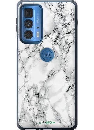 Чехол на motorola edge 20 pro мрамор белый "4480u-2662-10746"