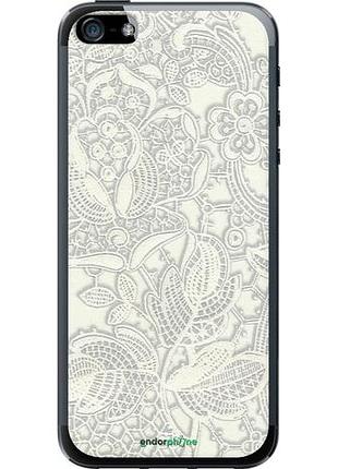 Чехол на iphone se белое кружево "4383u-214-10746"