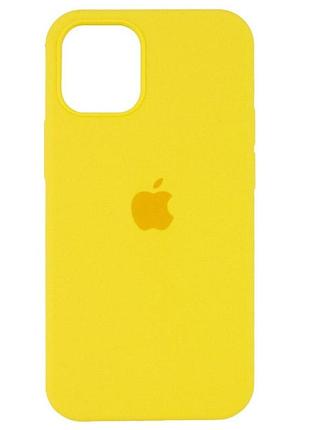 Чехол fiji silicone case для apple iphone 14 pro бампер накладка soft touch с микрофиброй sunny yellow