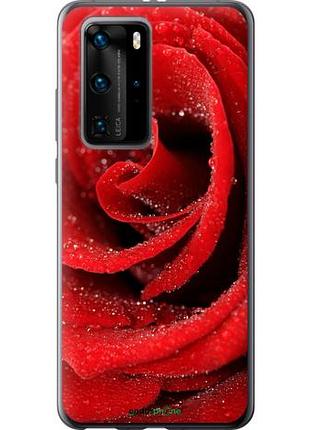 Чехол на huawei p40 pro красная роза "529u-1839-10746"
