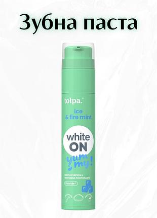 Tołpa white on yummy ice & fire mint — зубна паста “лід та пекельна м’ята”