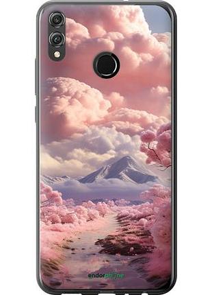 Чехол на huawei honor 8x розовые облака "5660u-1596-10746"