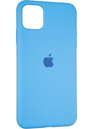 Чохол fiji silicone case для apple iphone 15 pro бампер накладка soft touch з мікрофіброю marine blue