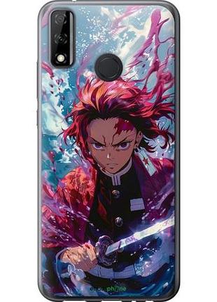 Чехол на huawei p smart 2020 танджиро камадо: клинок рассекающий демонов "6111u-2060-10746"