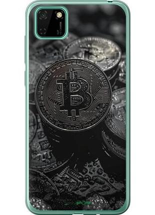 Чехол на huawei y5p black bitcoin "6090u-1936-10746"