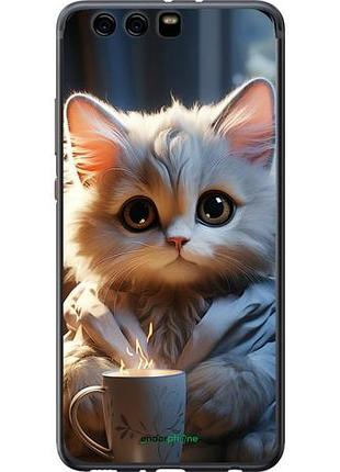 Чехол на huawei p10 plus white cat "5646u-963-10746"