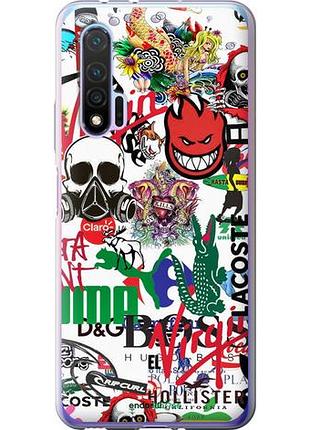 Чехол на huawei nova 6 many different logos "4022u-1821-10746"