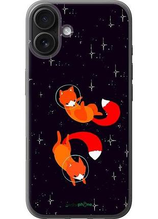 Чехол на iphone 16 plus лисички в космосе "4519u-3714-10746"