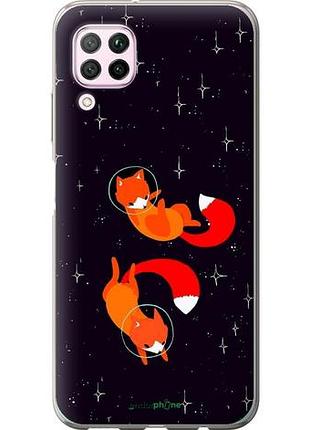 Чехол на huawei nova 6se лисички в космосе "4519u-1823-10746"