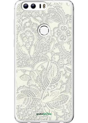 Чехол на huawei honor 8 белое кружево "4383u-351-10746"