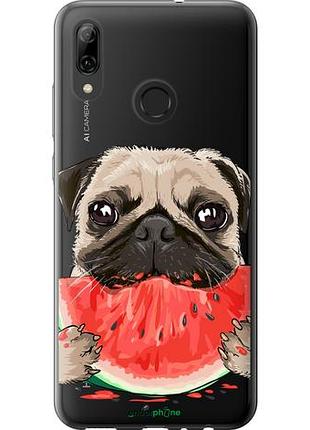 Чехол на huawei p smart 2019 мопс и арбуз "4665u-1634-10746"