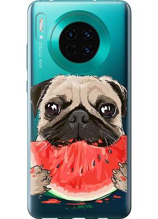 Чехол на huawei mate 30 мопс и арбуз "4665u-1773-10746"