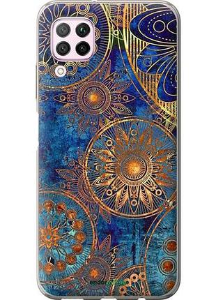 Чехол на huawei p40 lite золотой узор "678u-1887-10746"